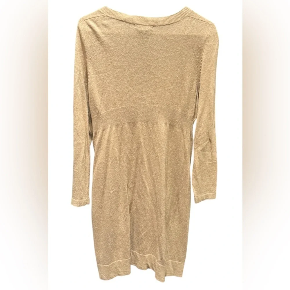 BCBG COTTON CASHMERE Tan Long Cardigan with Button XL